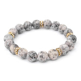 River Jasper Beaded Stretch Stacking Bracelet